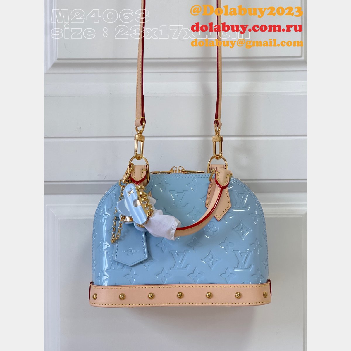 Copy Alma BB Monogram Vernis M24063/M24062/M90611 New Inspired Louis Vuitton