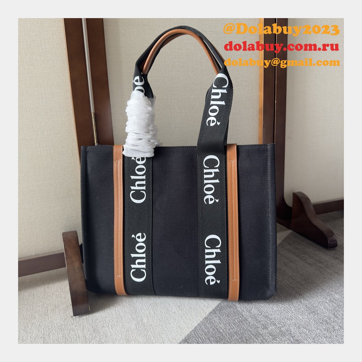 High Quality Chloe Woody Handbag Wholesale online Black