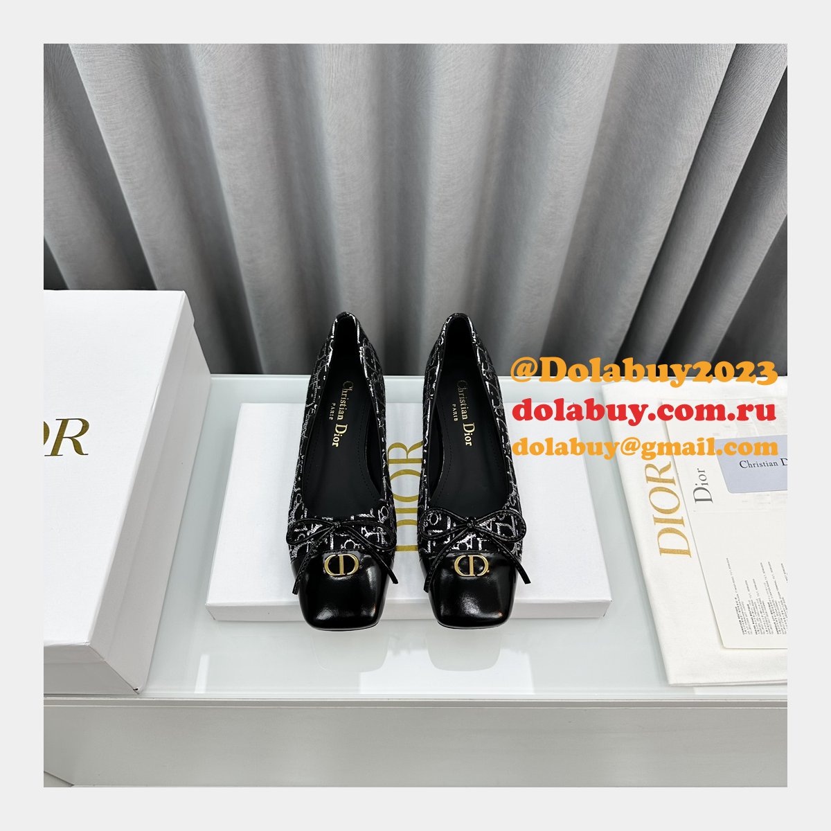 Duplicate DIOR D-Doll  BALLET FLAT Designer