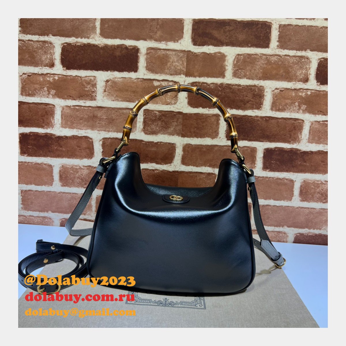 G*u*i 746124 fake diana 1:1 mirror shoulder fashion bag