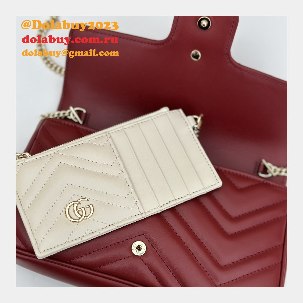 G*u*i replica gg marmont mini crossbody luxury 751526 red bag