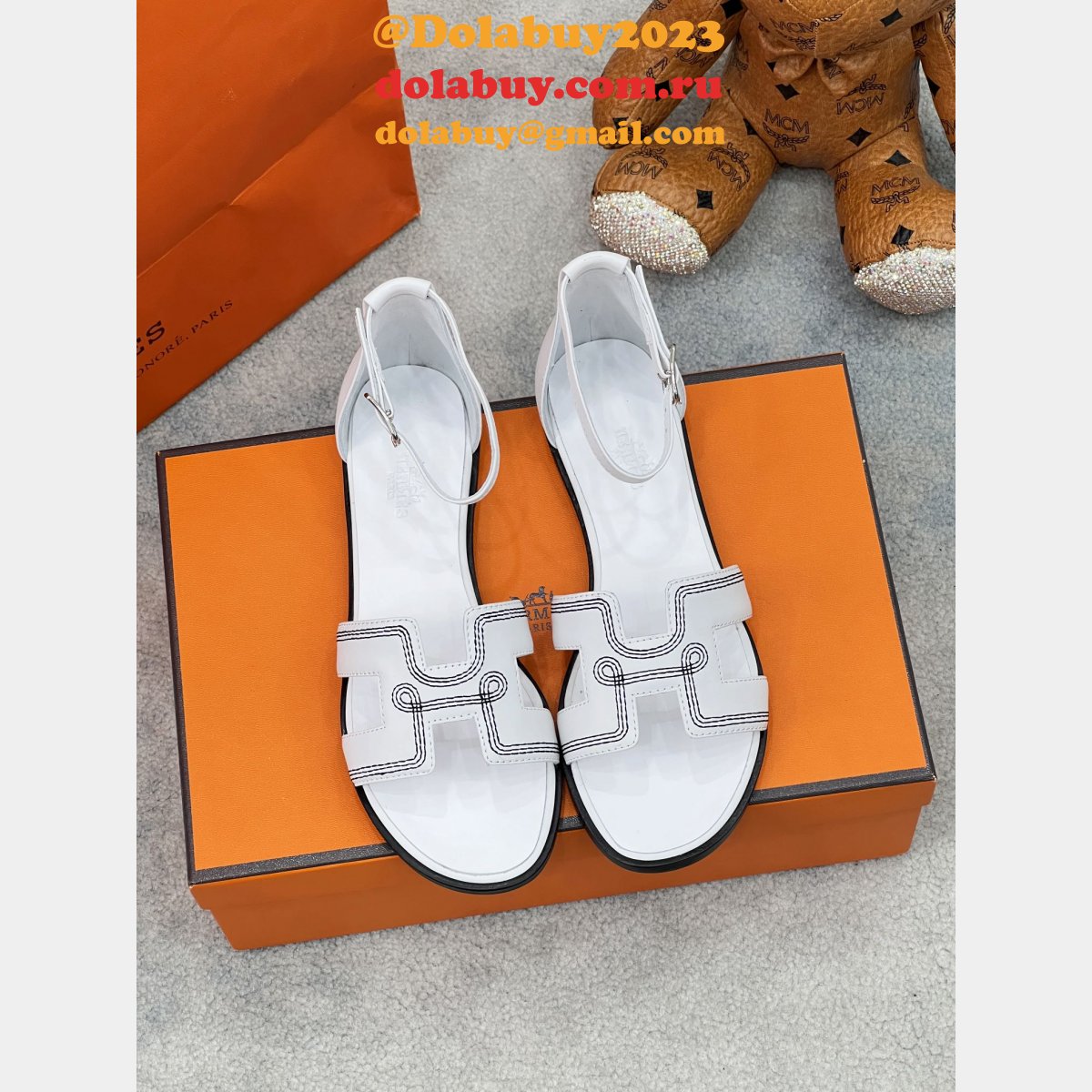 UK Both Wholesale 1:1 Mirror Sandals Retail Hermes Replica Shoes