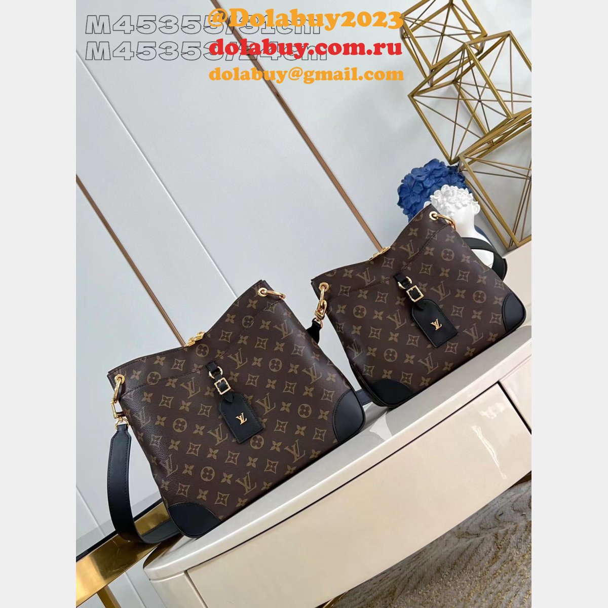Louis Vuitton Replica M45352 Odéon MM-PM Monogram in Black
