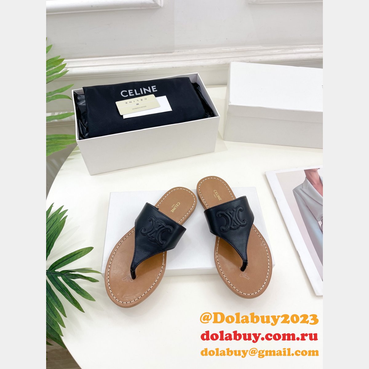 Dolabuy Celine Designer Replica Flip Flops Shoes