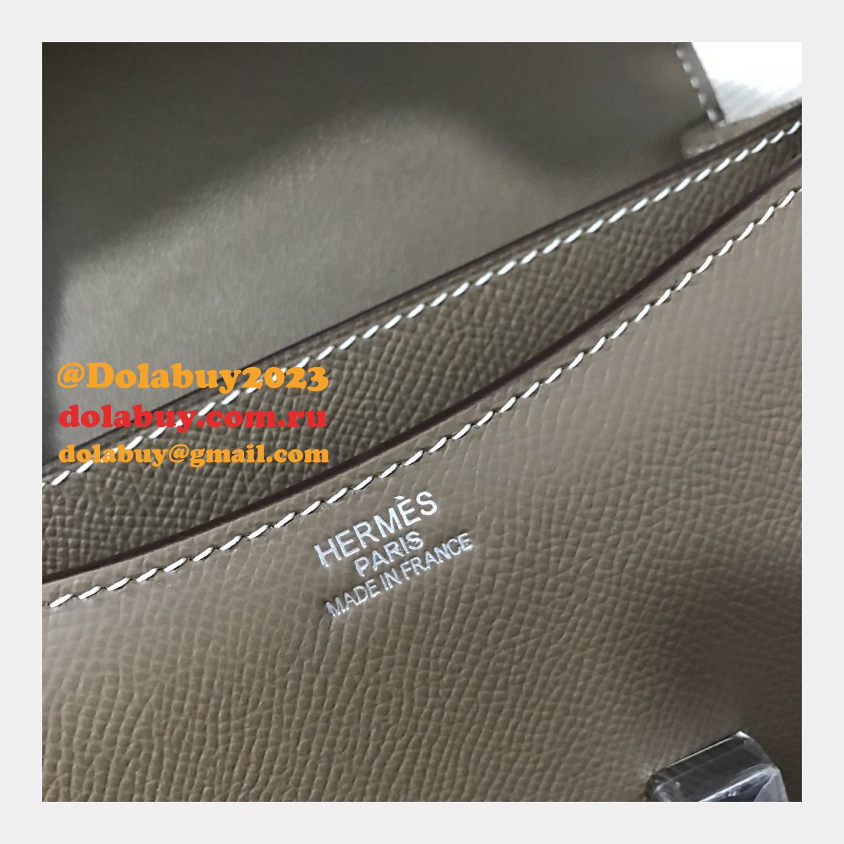 Hermes Constance Bag 18cm Epsom Leather Dark grey