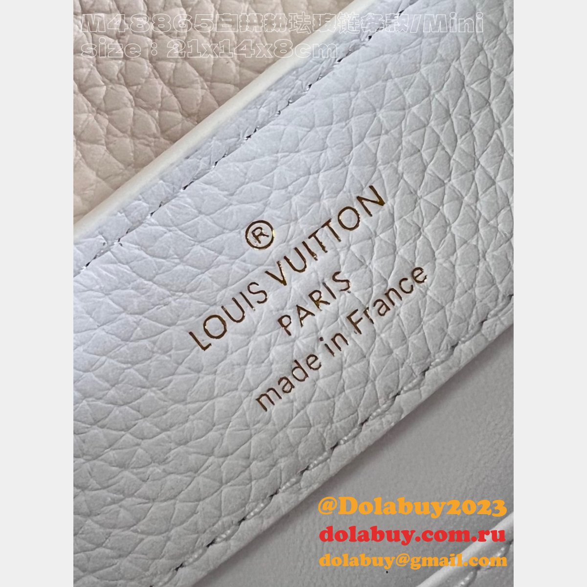 Replica 1:1 Mirror Louis Vuitton Capucines M48865 White Bags