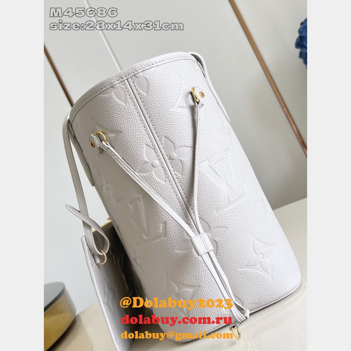 Louis Vuitton Grey Luxury Neverfull MM Tote M45686 Replica Bag