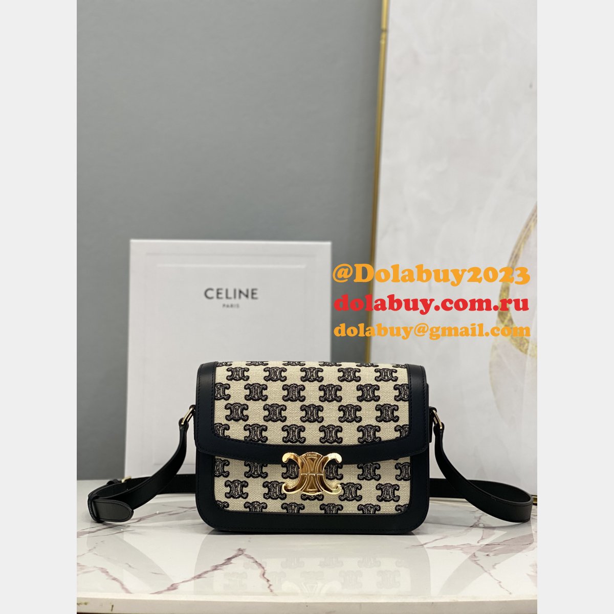 Celine High Quality Triomphe teen 18.5cm 188423 Cheap Bag