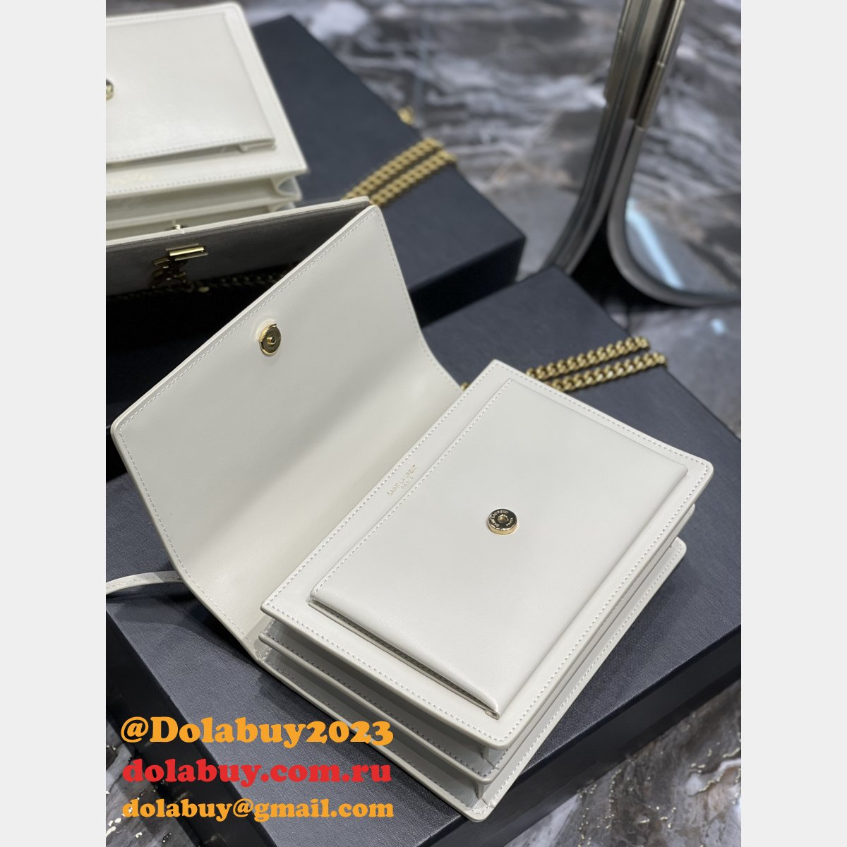 Saint Laurent Perfect ReplicaSunset chain bag 422906 smooth leather