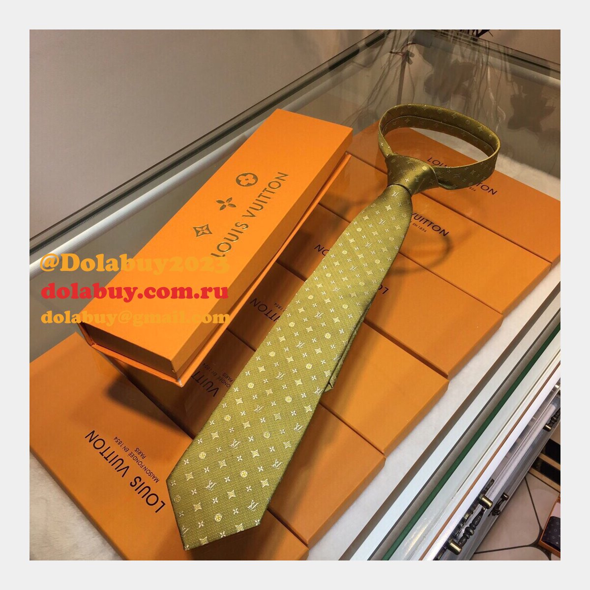 Louis Vuitton Monogram Classic Jacquard series Tie