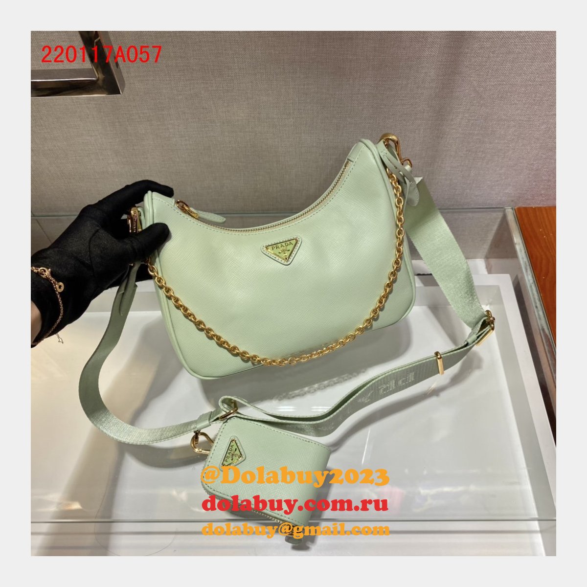 Replica Prada Handbags Cheap Highest Quality For Leather Hobo Re-Edition You