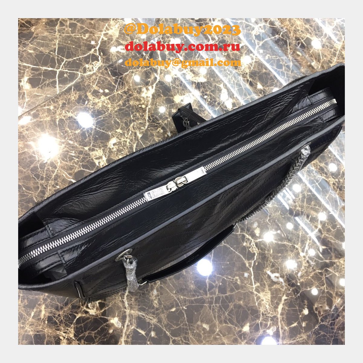 YSL 504867 Replica Saint Laurent Niki Shopping Bag Black Vintage