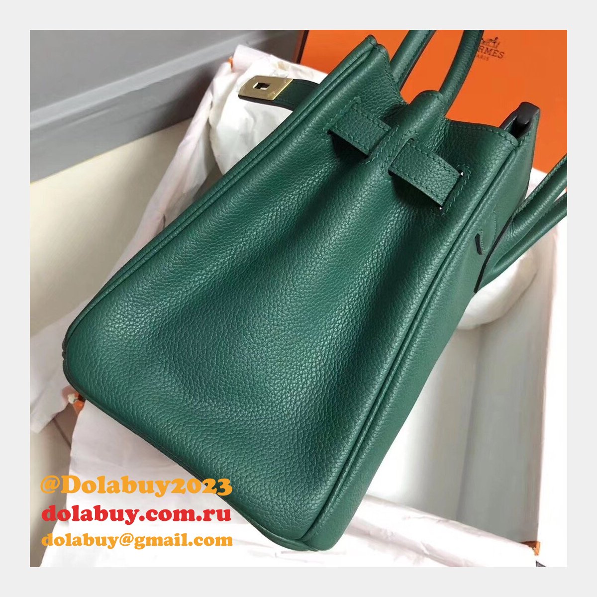 Hermes Birkin 35cm Togo leather Handbags Green