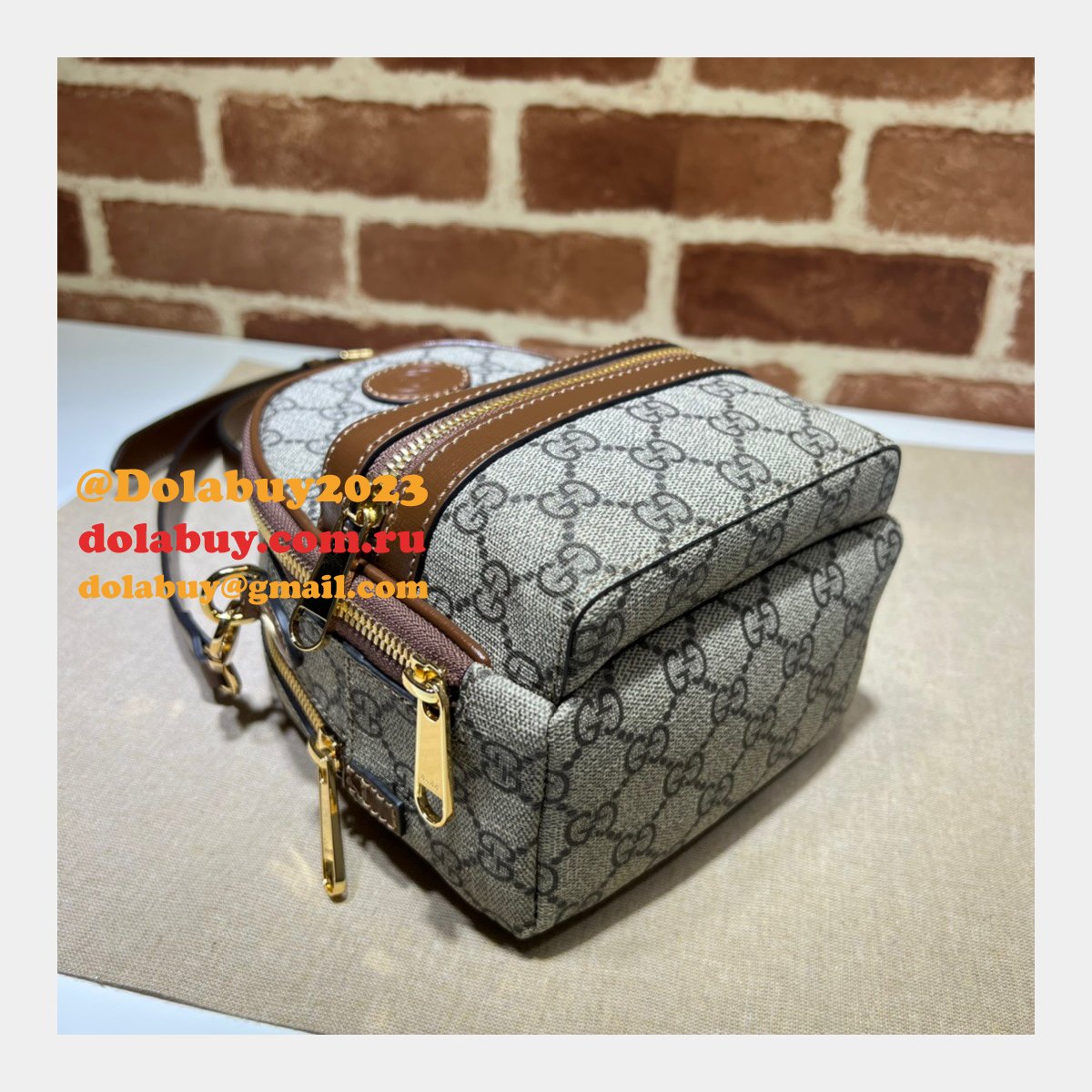 G*u*i fashion multi-function replica bag 725654 interlocking g