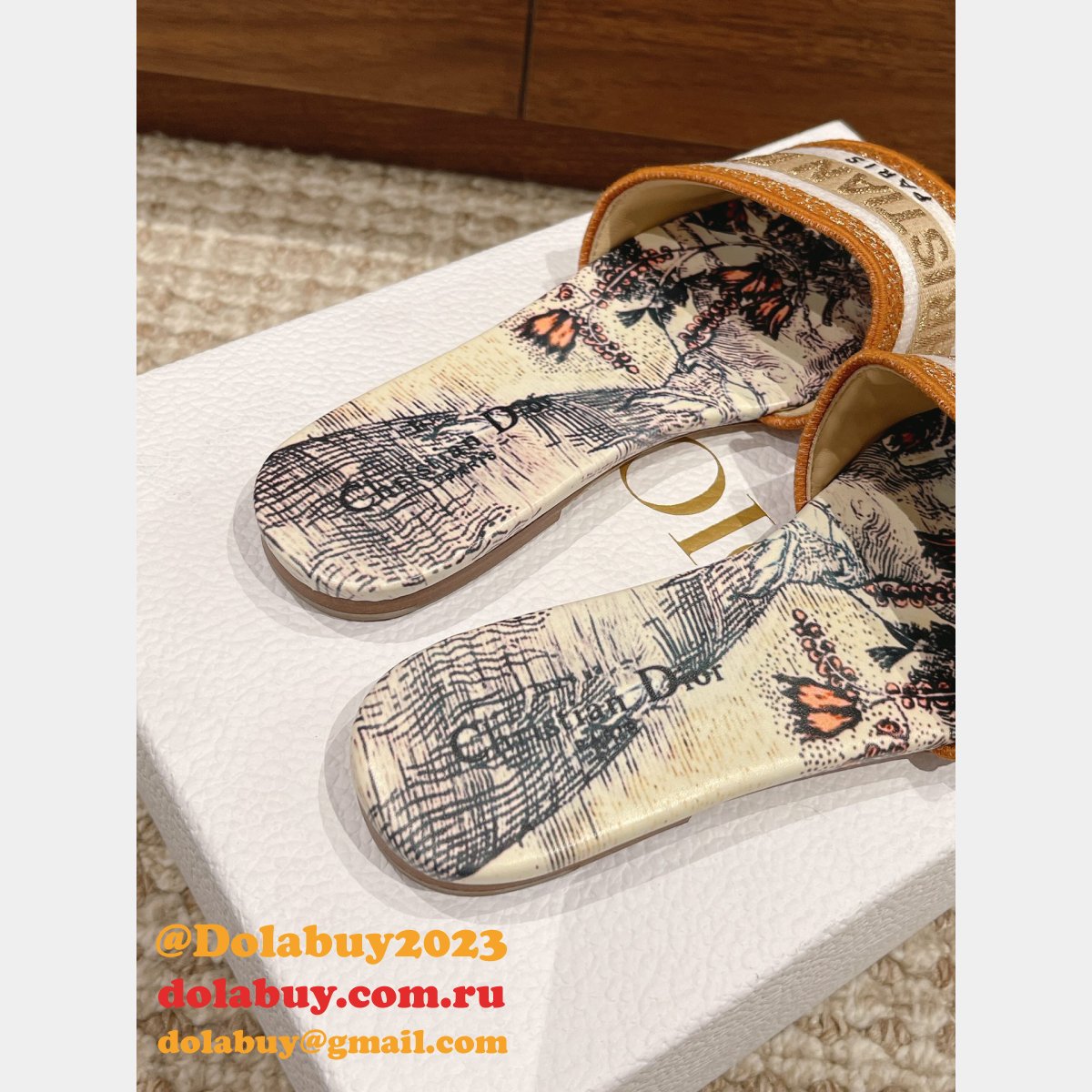 Replica Dior Flat Slipper DWAY SLIDE