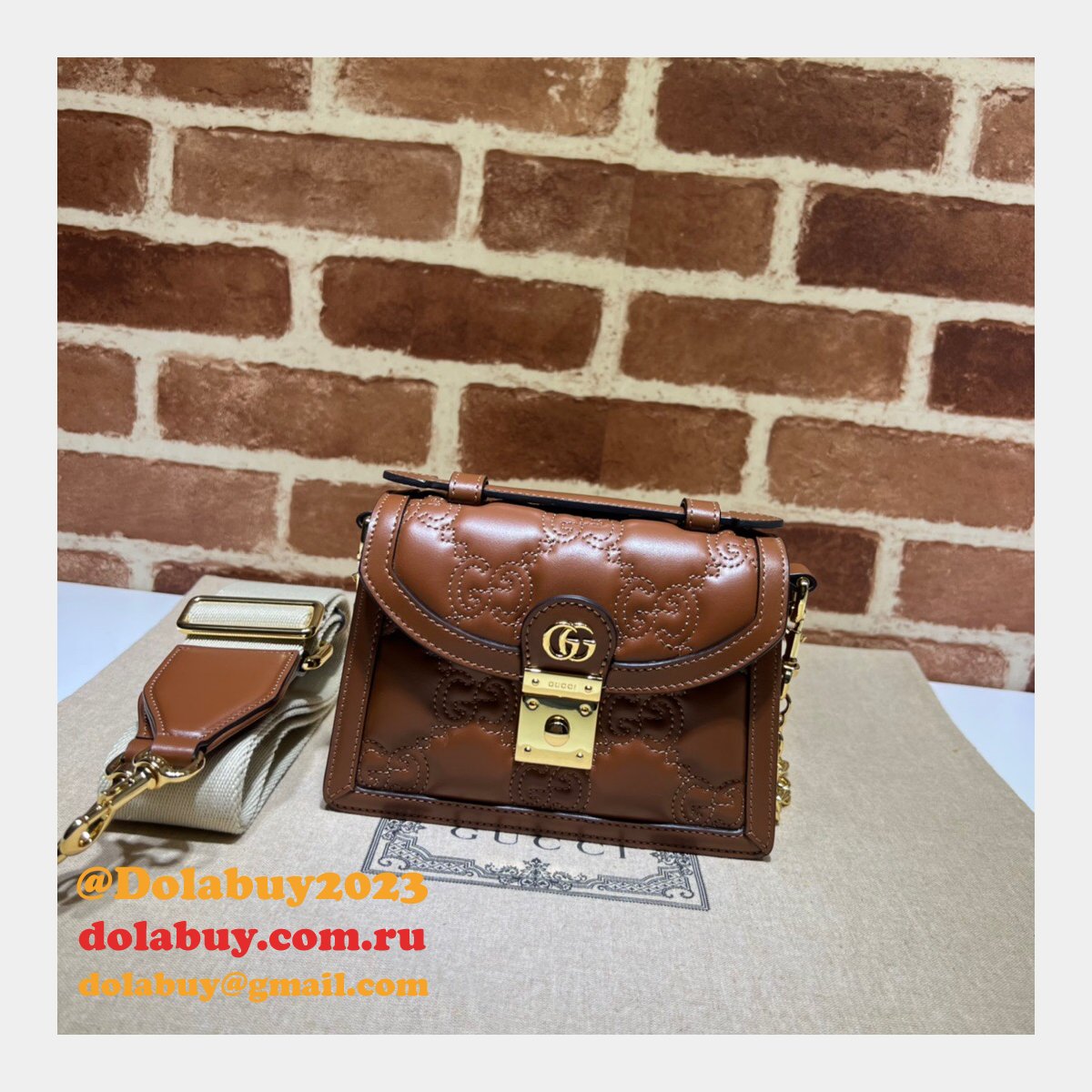 G*u*i fashion gg matelassé 724499 top handle replica bag