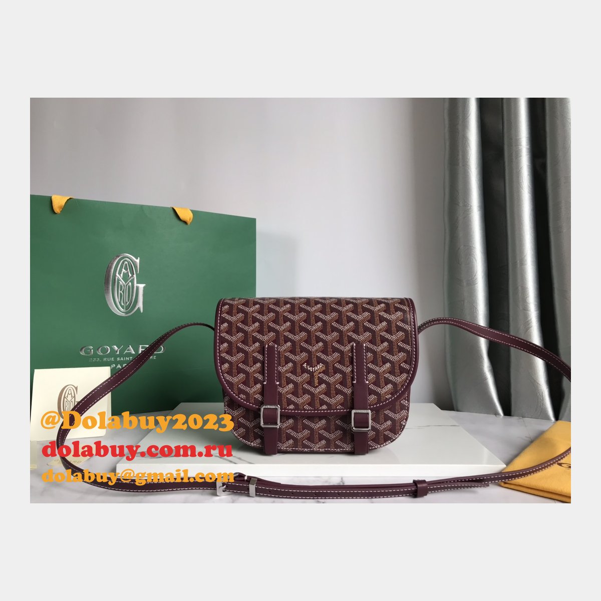 Copy Goyard Chevron Belvedere Duplicate Messenger GY020098 Fake Bag
