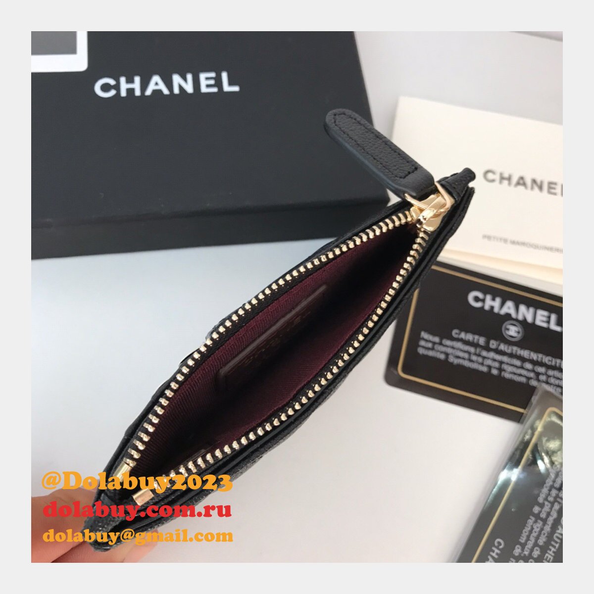 Replica CC Wallets and cardholders Designer AP0374 Black