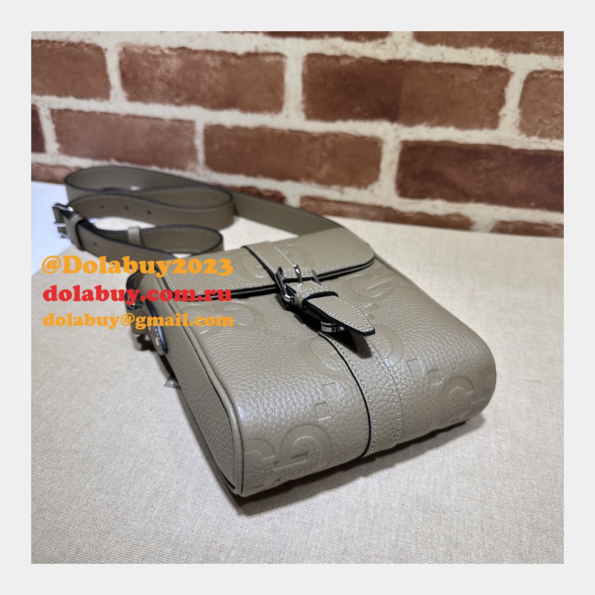 jumbo gg 1:1 mirror messenger 760235 G*u*i replica bag