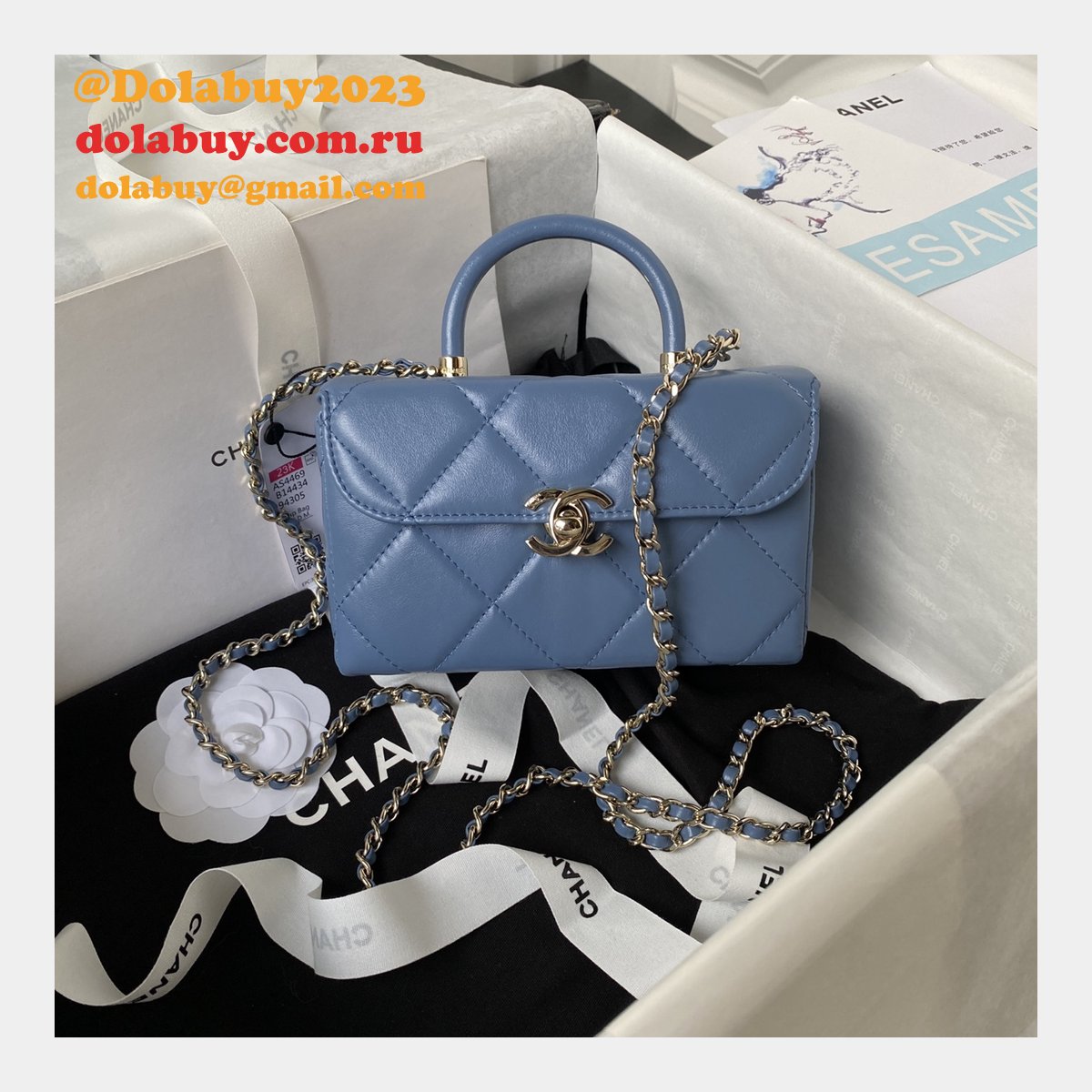Top Quality Replicas Shiny Box Tote 1:1 Mirror AS4469 Bag