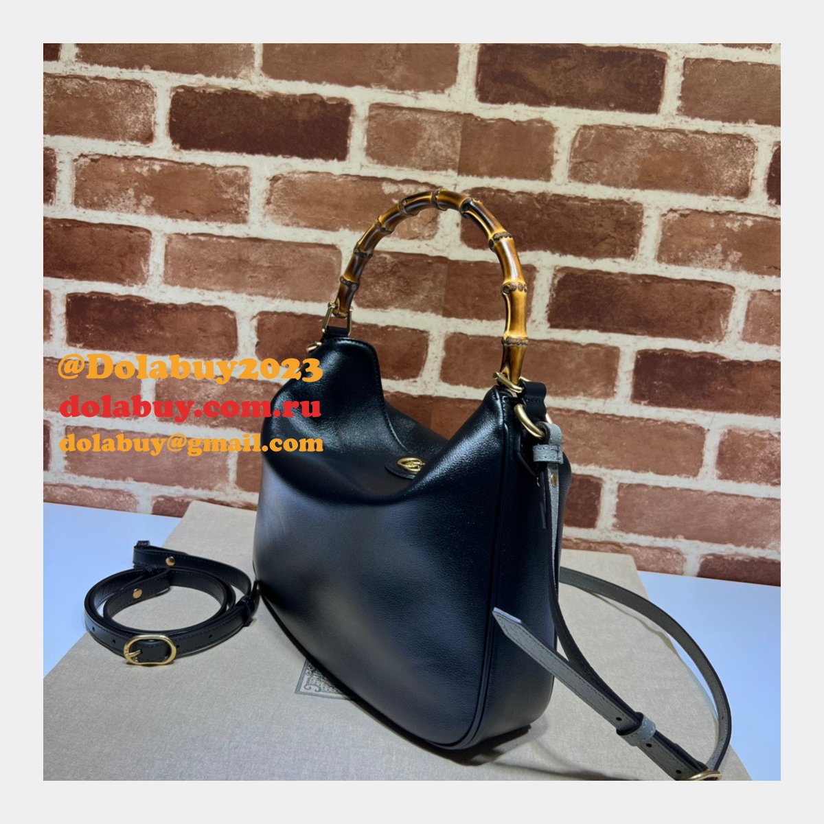 G*u*i 746124 fake diana 1:1 mirror shoulder fashion bag