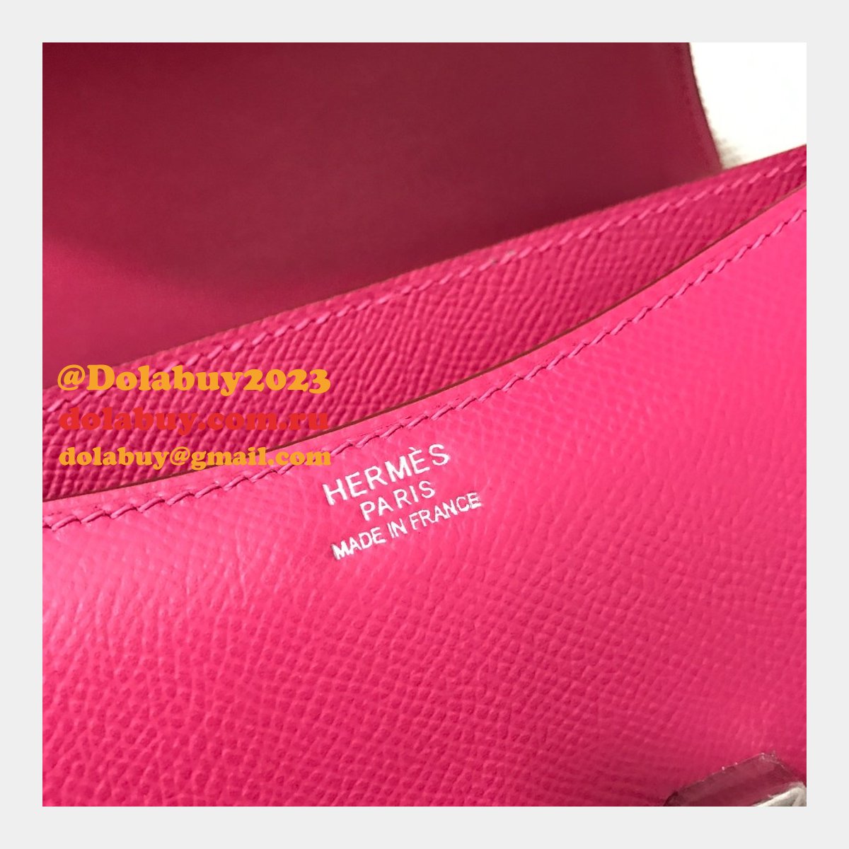 Hermes Constance Bag 18CM Epsom Leather Rose