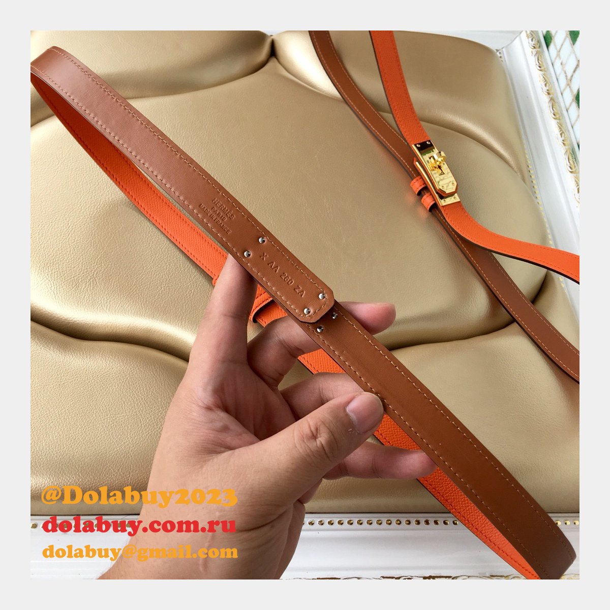 7 Star hottest selling hermes kelly thin belt 17mm