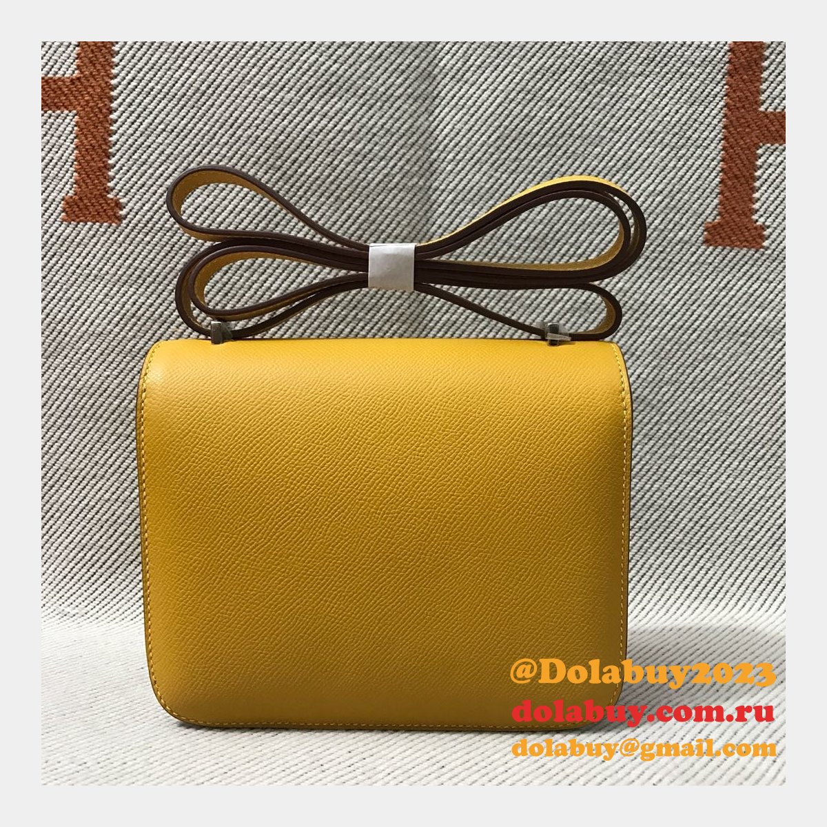 Hermes Constance Bag 18cm Epsom Leather Yellow