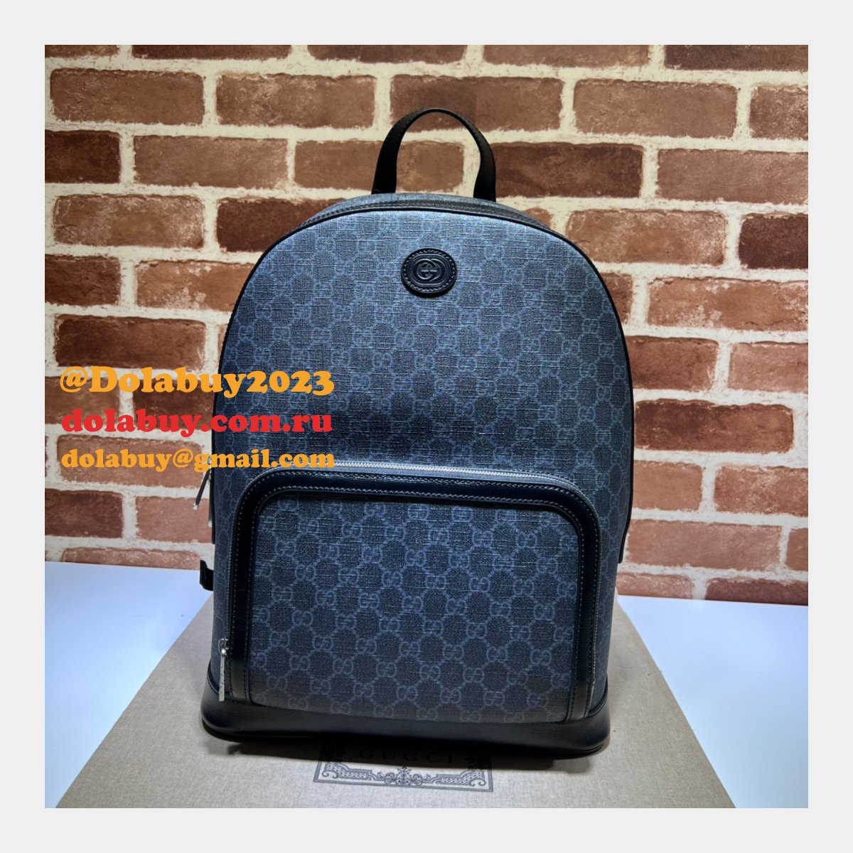 G*u*i high quality best replica backpack interlocking g 704017 bag