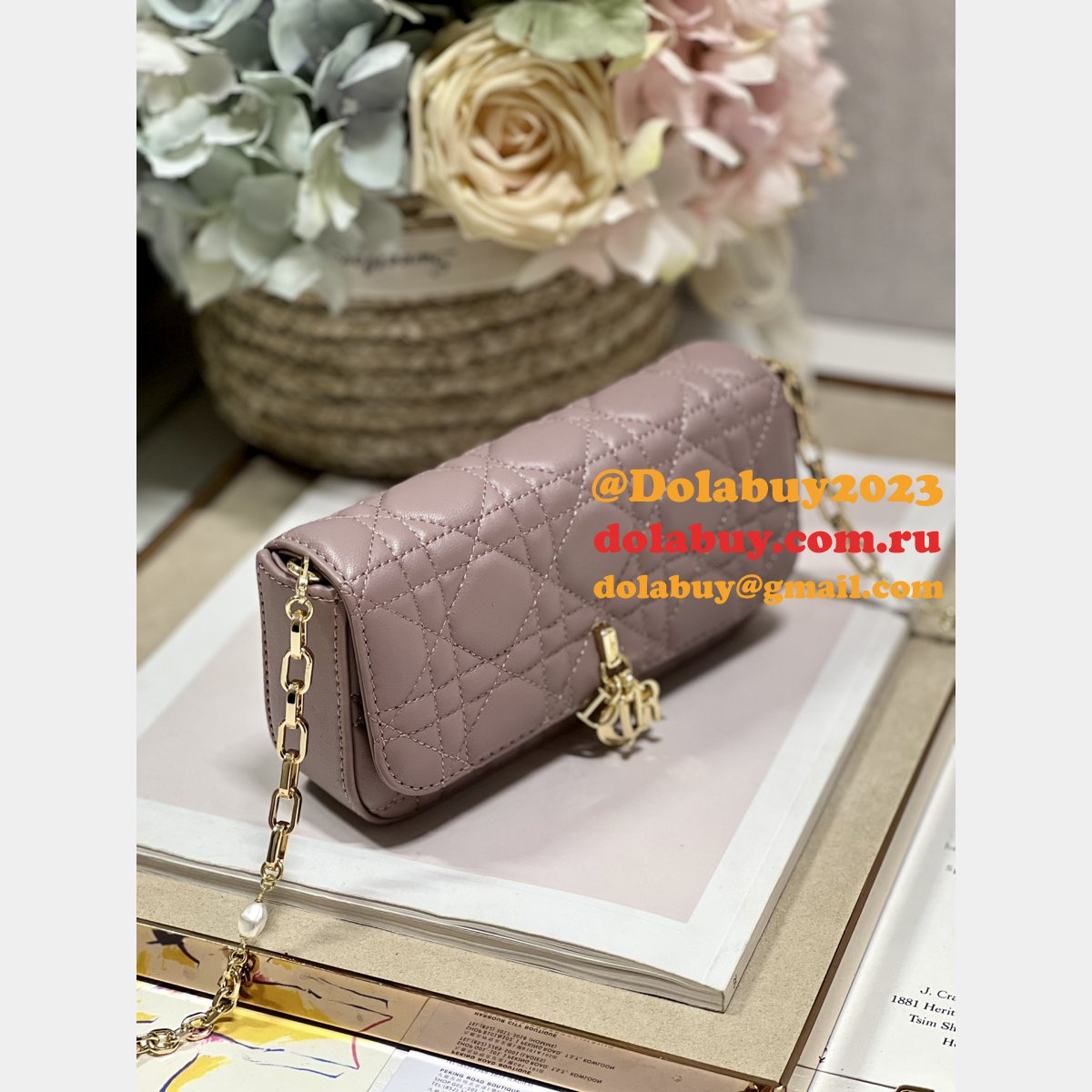 Cheap Lady Replica Designer Christian Dior Phone Pouch 0977 Bag
