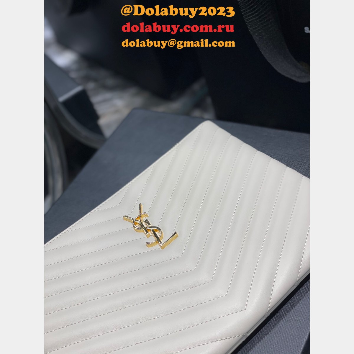 Buy Replica YSL Bags 379039/413444/440222 Clutchs Monogram A5 Pouch Online