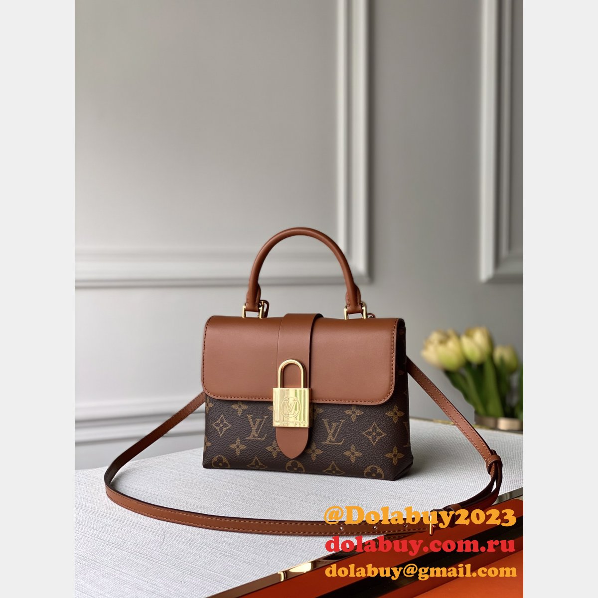 Louis Vuitton Locky BB Monogram Caramel M44654 Replica Bag