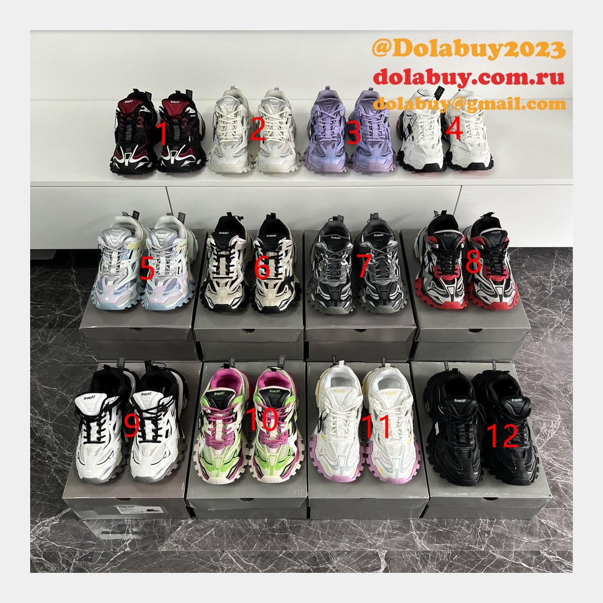 Replica Buy Balenciaga Track Trainer 4.0 Sneakers 1:1 Mirror Shoes