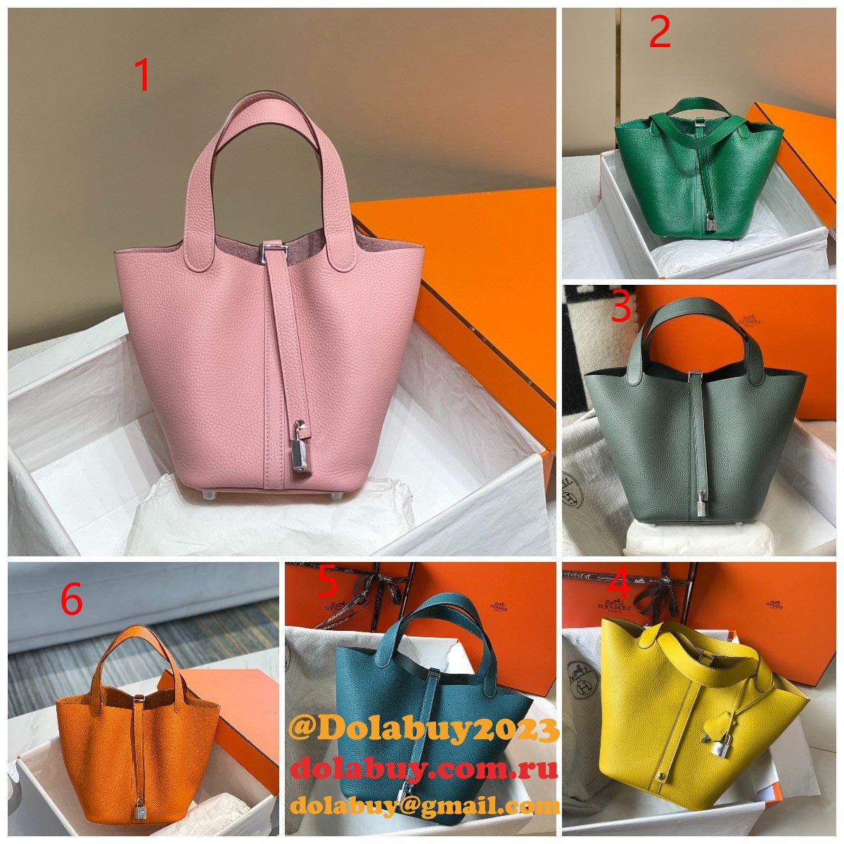 Designer Hermes Picotin Bags 18/22CM Silver Replica Best Online