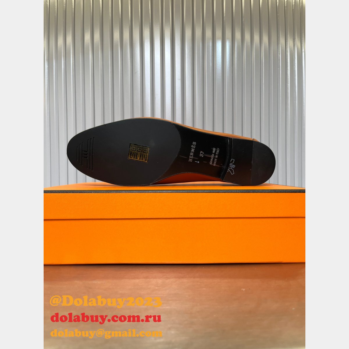 7 Star full leather loafer hermes shoes