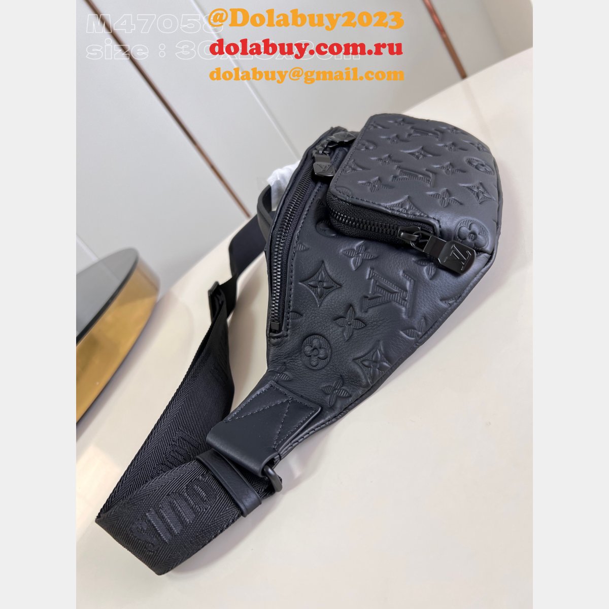 Rush Bumbag Belts M47058 Black Louis Vuitton Copy Shoulder Bags