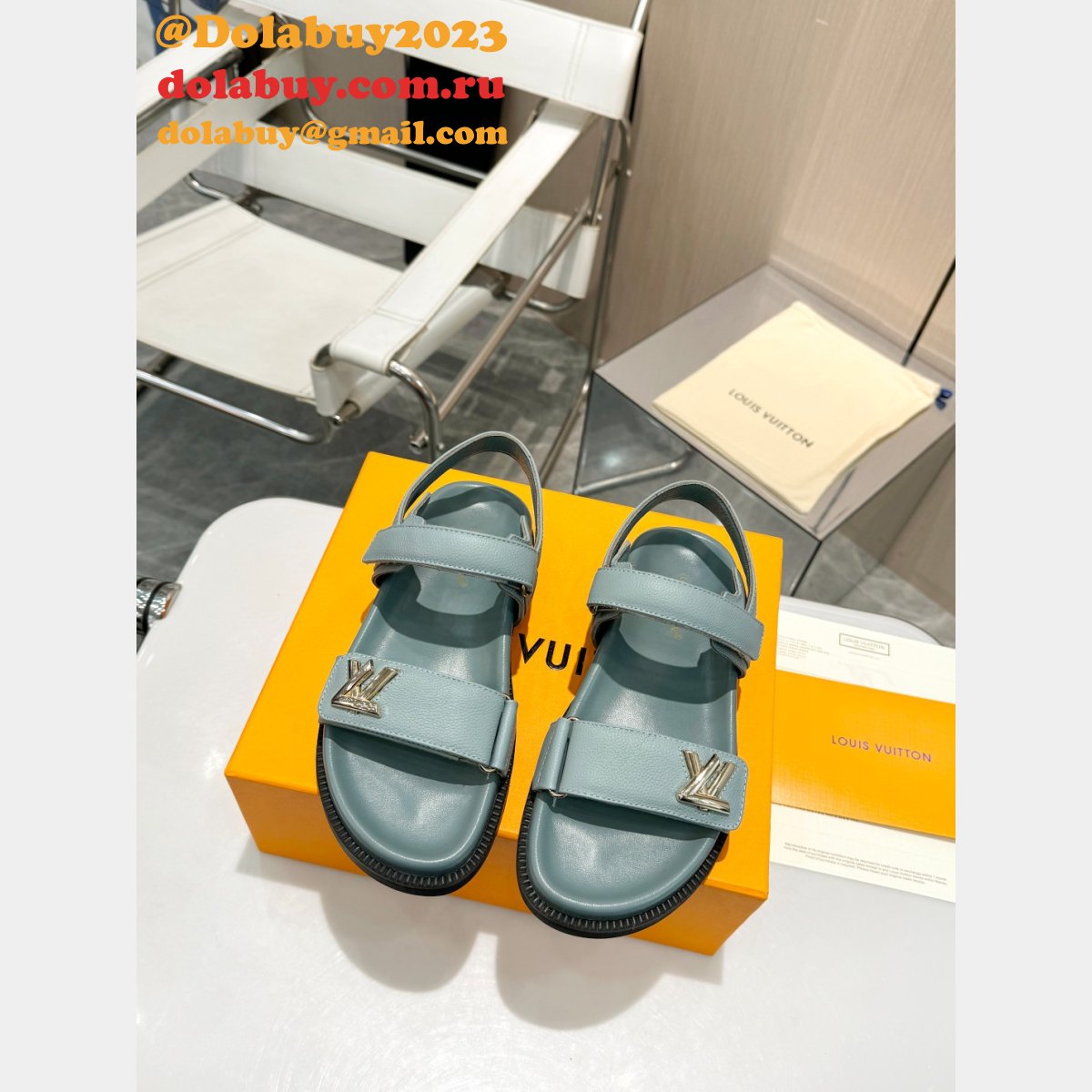 Top Quality LV Sunset Comfort Flat Sandal