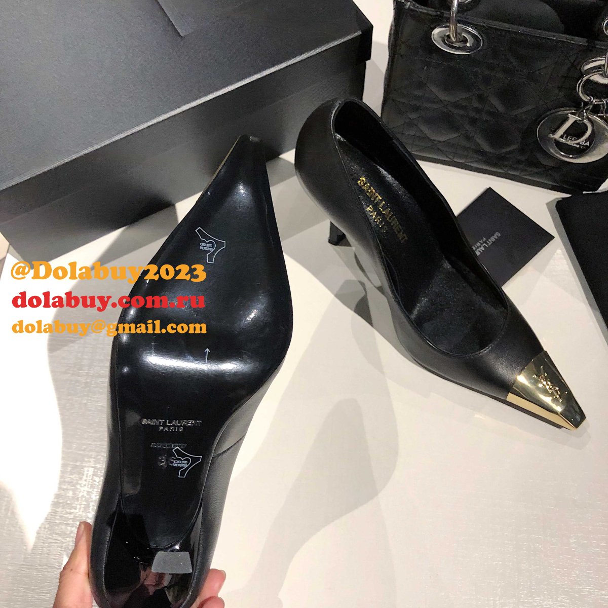 Top Quality SAINT LAURENT KNOCKOFF Pumps In Patent Leather