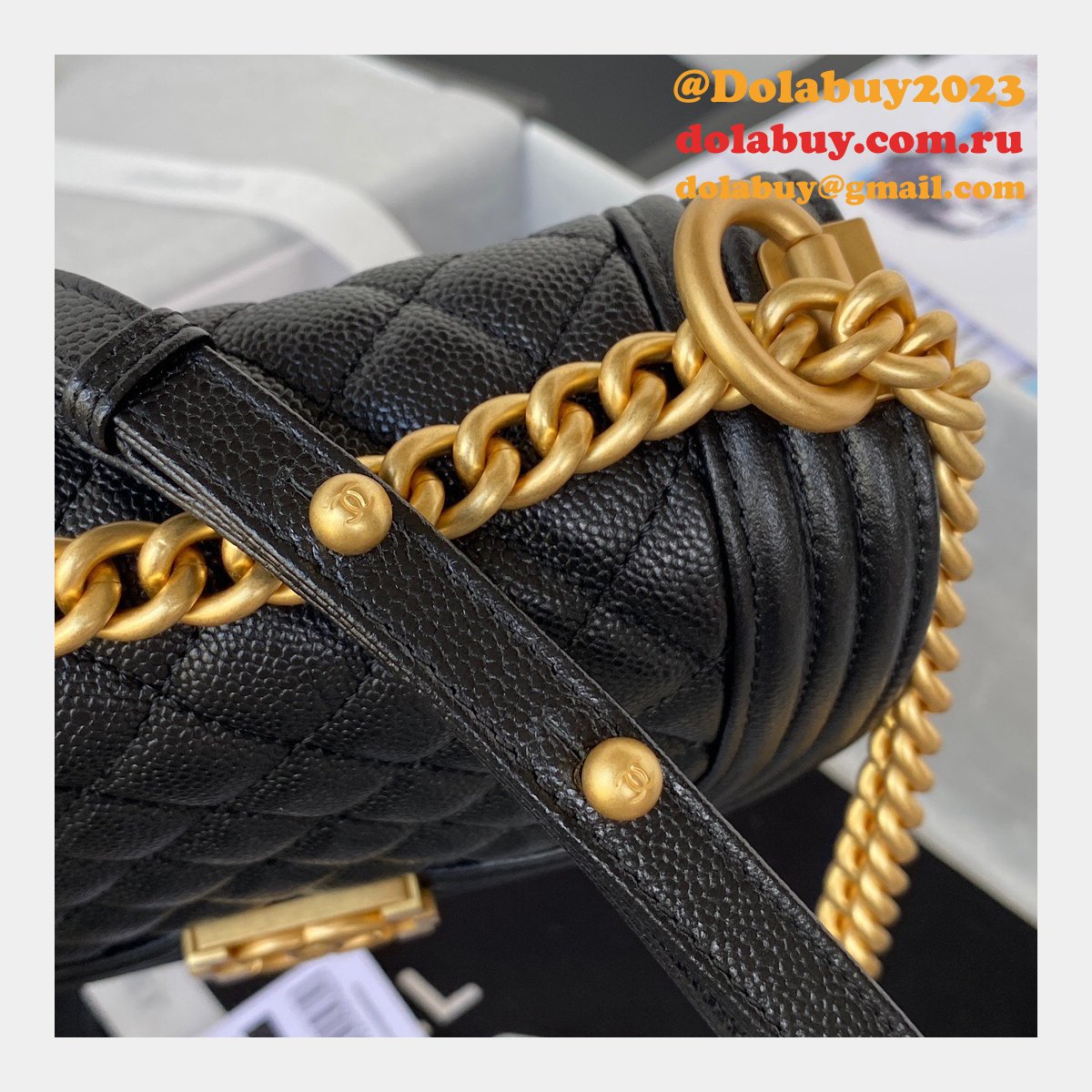 Replica Wholesale Boy Messenger Velvet AS3350 Gold-Tone Bag