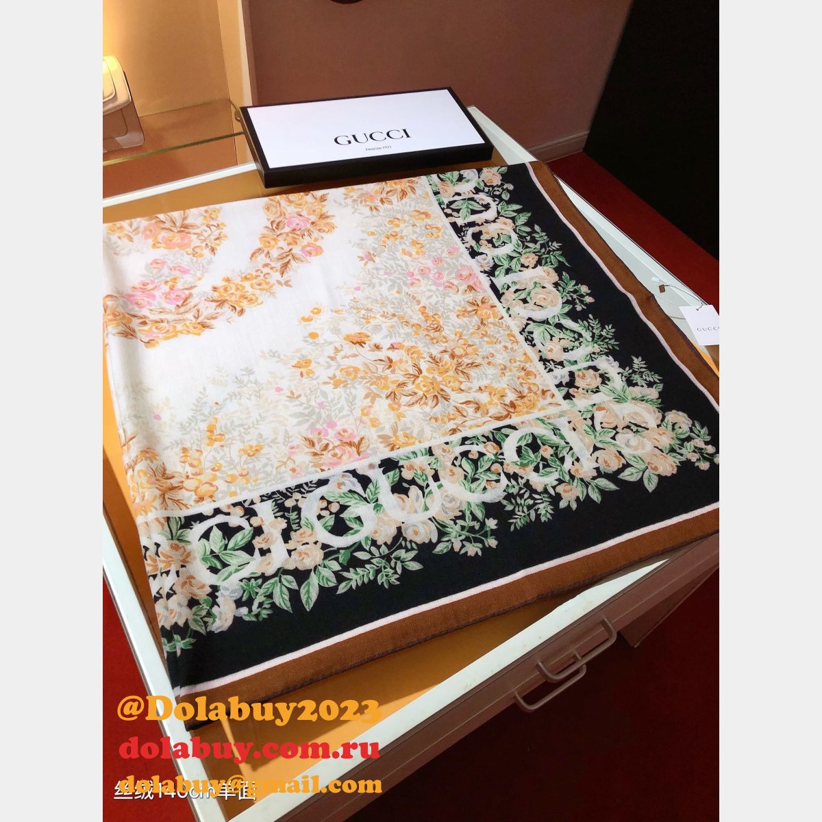 knockoff fashion G*u*i cashmere scarf