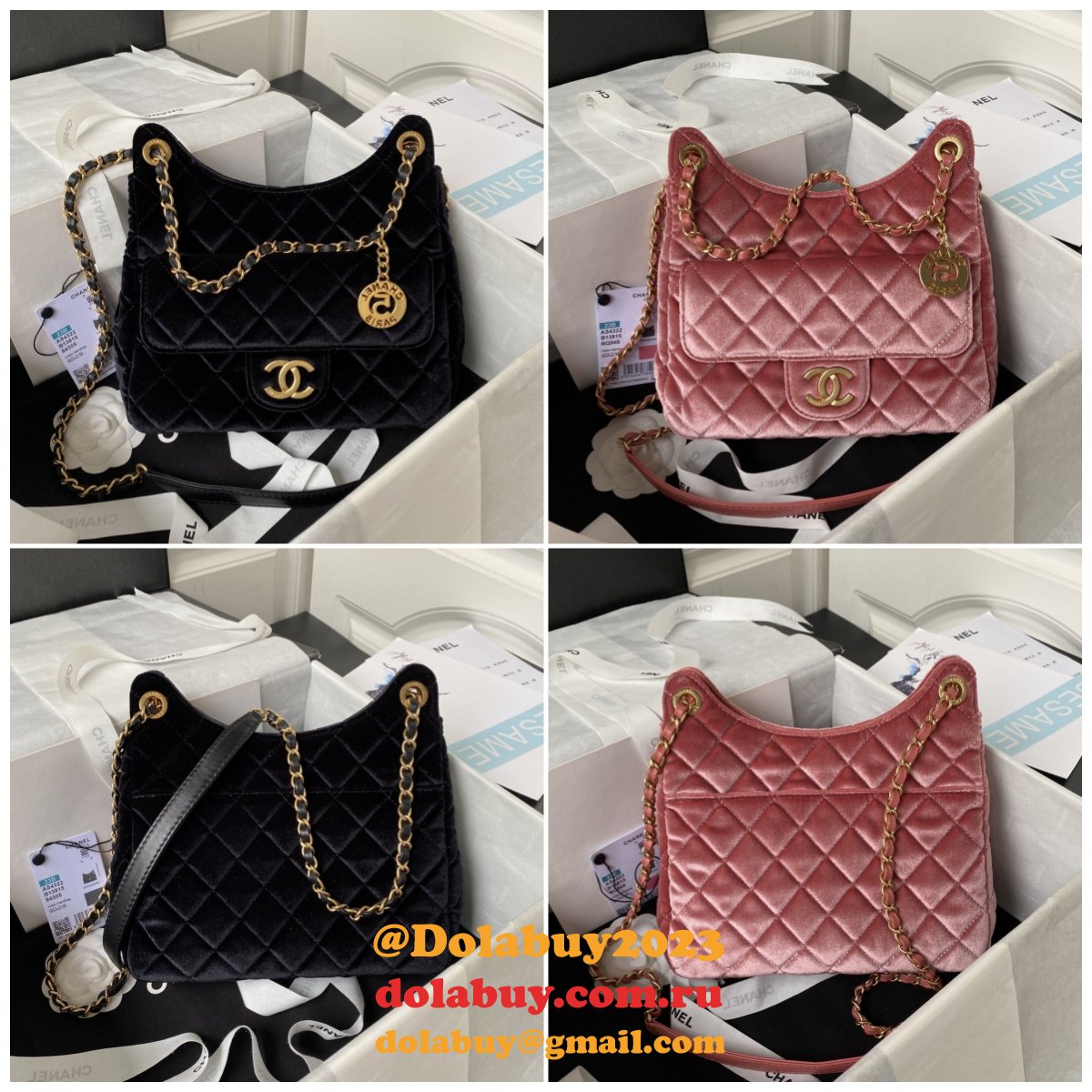 Buy Replica Hobo Luxury AS4322 Fake Designer Velvet Bag