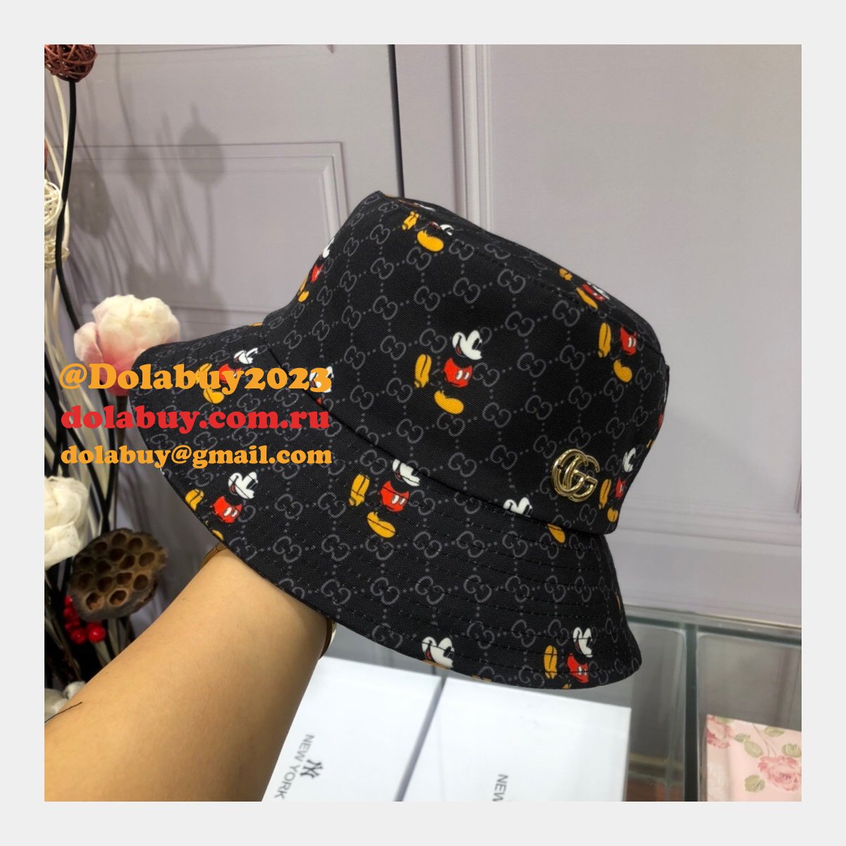 7 star G*u*i mickey fisherman hat