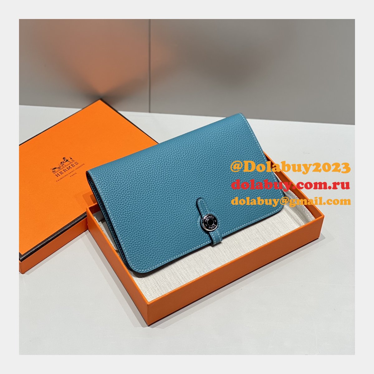 Luxury 1:1 Mirror Hermes Togo Passport Holder