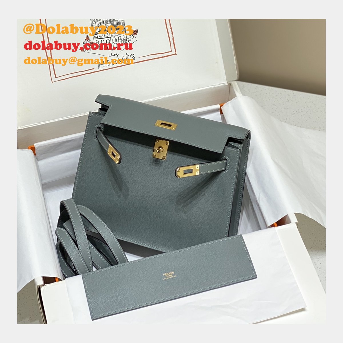 7 Star HERMES KELLY DANSE Customize BAG FOR SALE