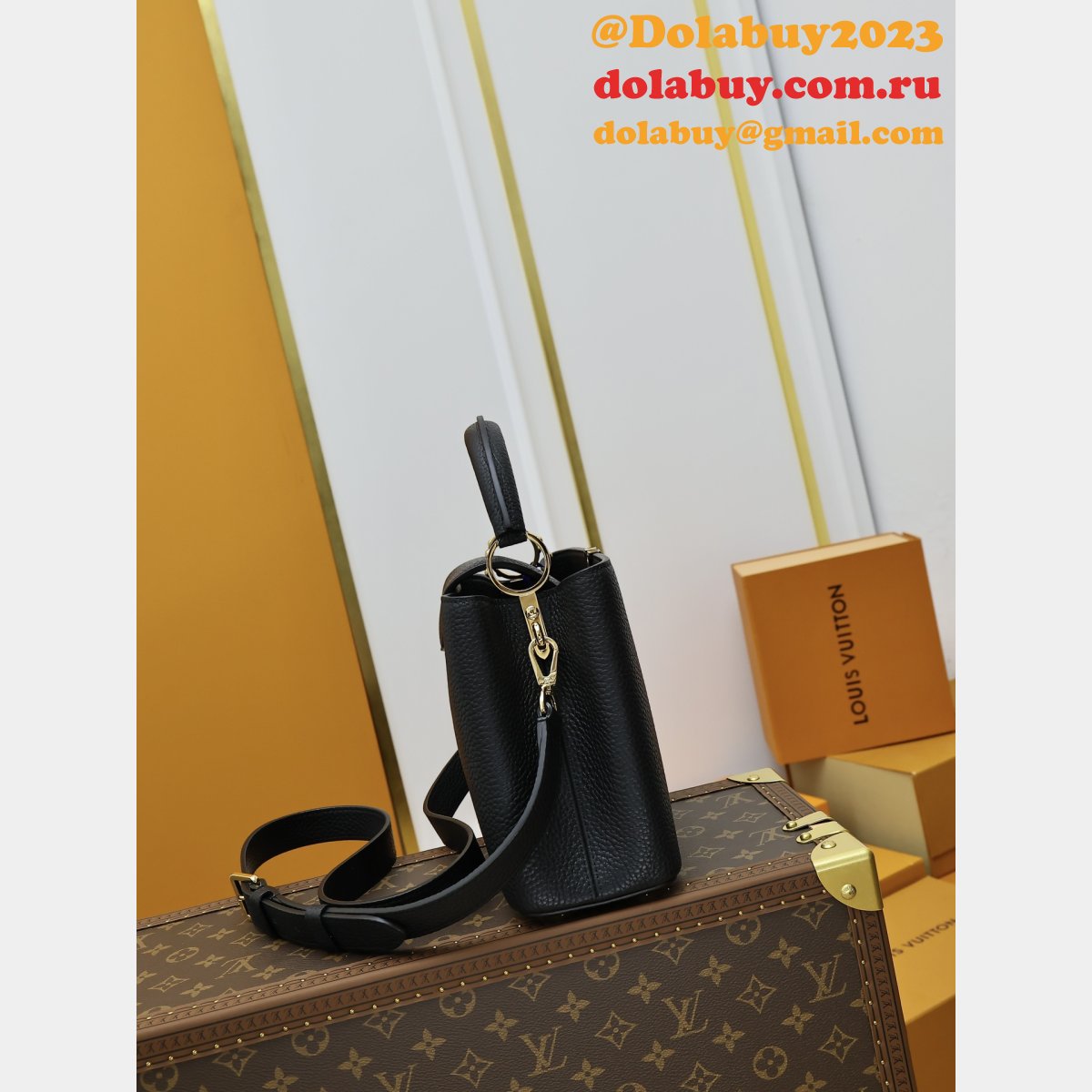 Luxury Designer Louis Vuitton Capucines BB M24728 Handbag