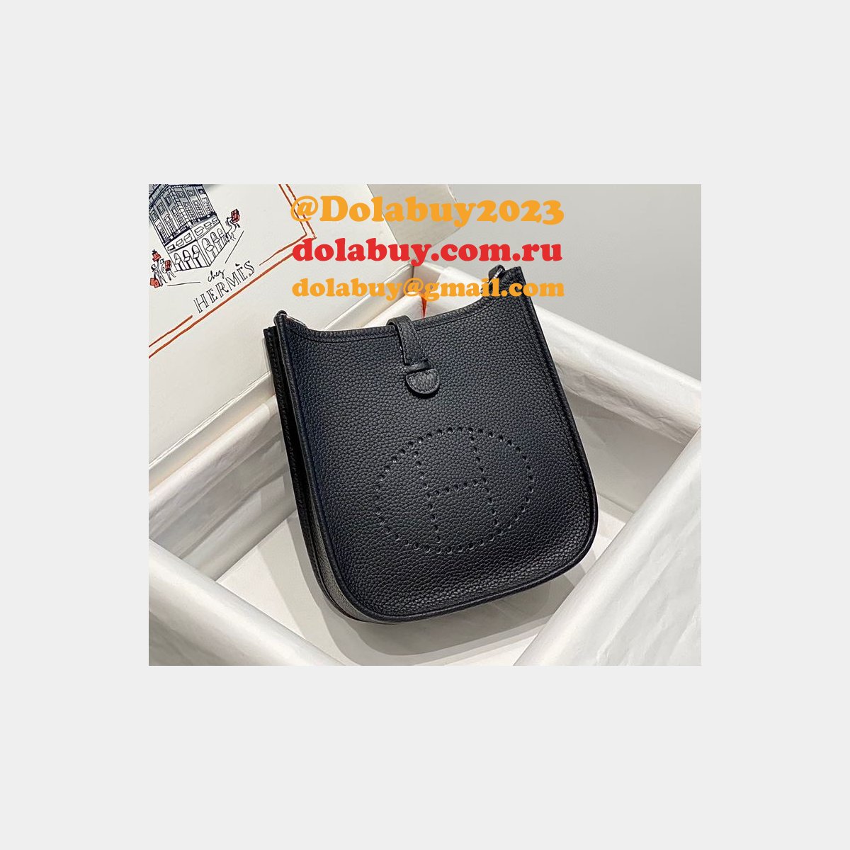 Replica Hermes Mini Evelyne TPM Bag Black