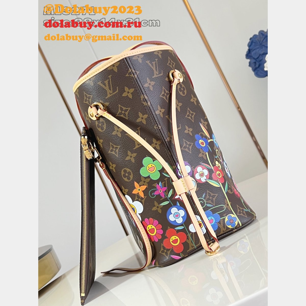 Louis Vuitton Copy LV x TM Neverfull MM Monogram M13271 Bag