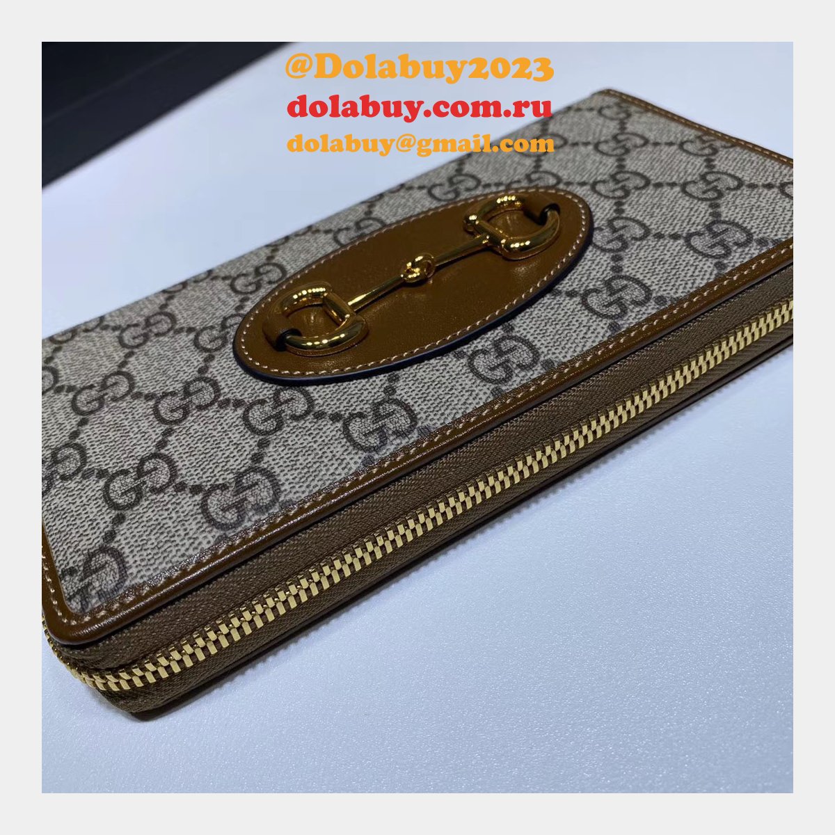 best G*u*i replica 621889  1955 horsebit zip around wallet