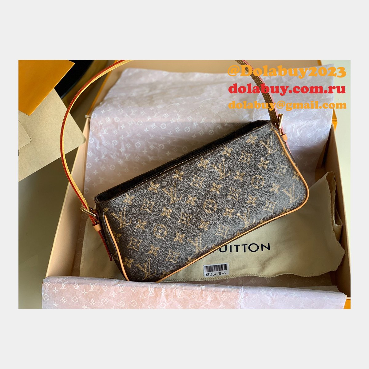 Louis Vuittons Replica Monogram Viva Cite Mm Shoulder M51164