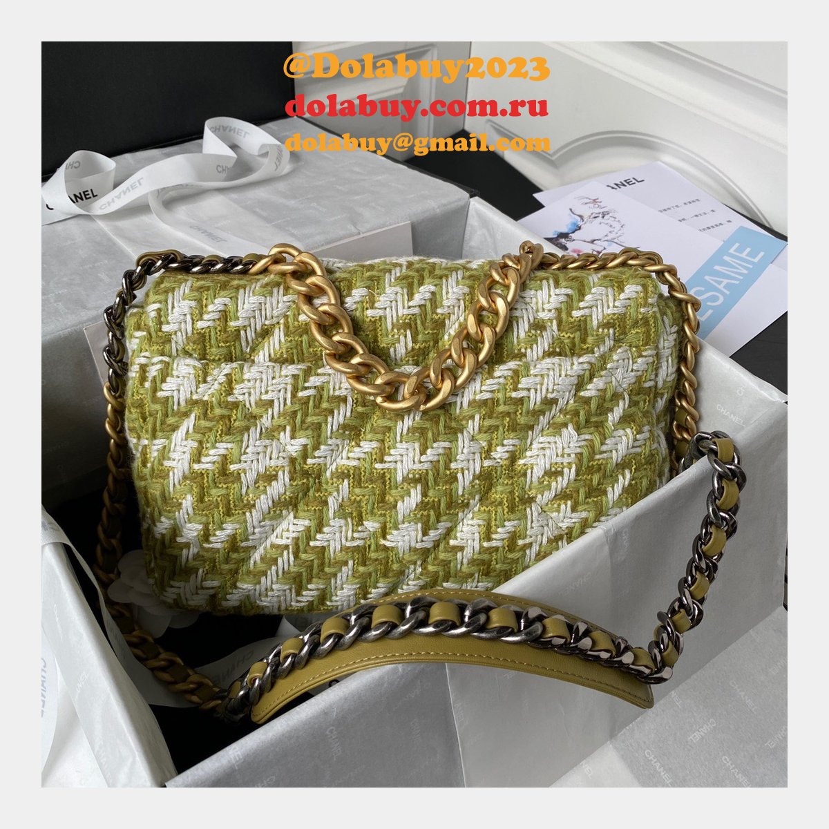 Designer 1:1 Mirror AS1161 Replica Luxury 2023 19 Handbag 30CM